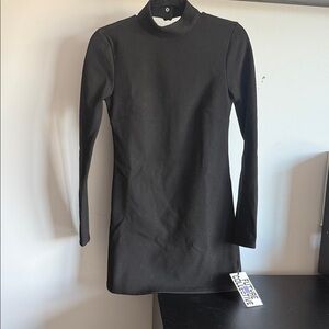 Future Collective Black Long Sleeve Mini Dress
